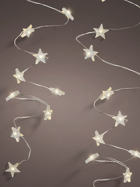 Micro LED Lichterkette Stern warmes weiß Kuoferdraht