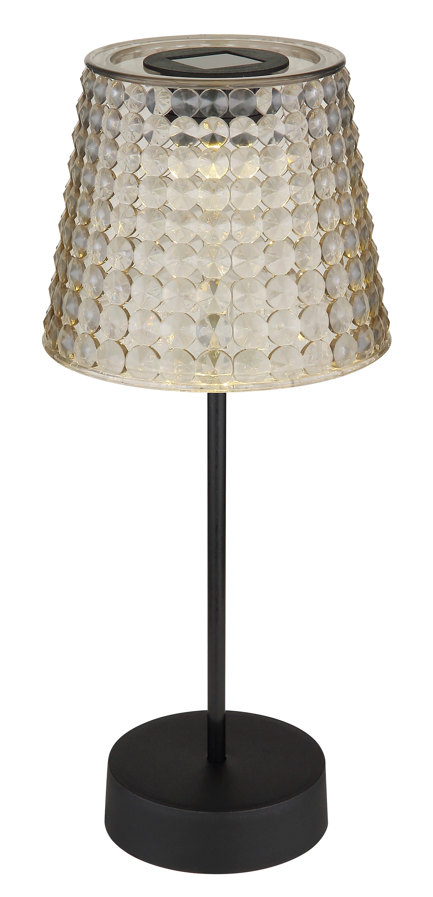 Solarleuchte Kunststoff LED schwarz matt