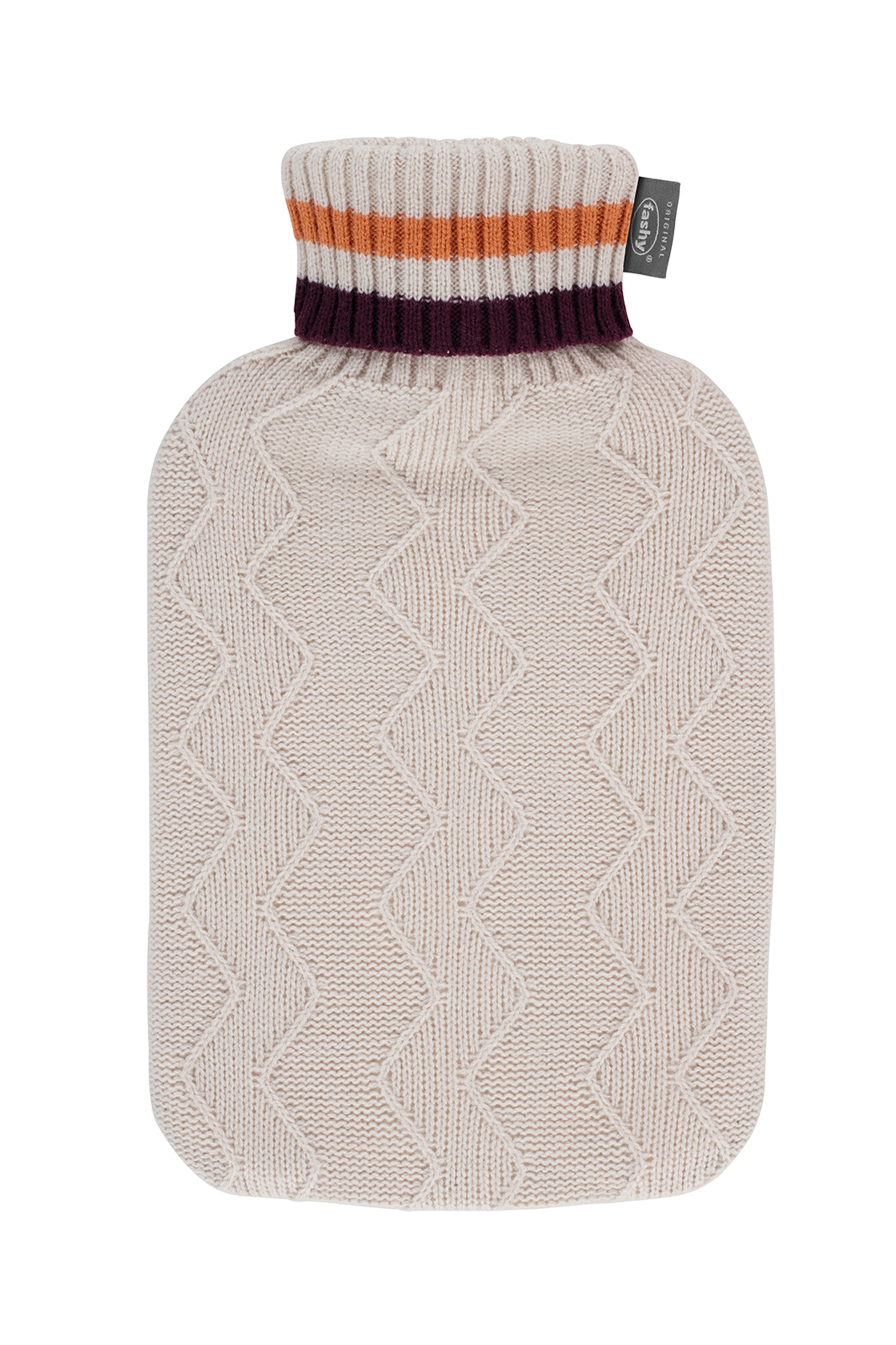 Wärmflasche mit Bezug Fashy weiß Polyacryl