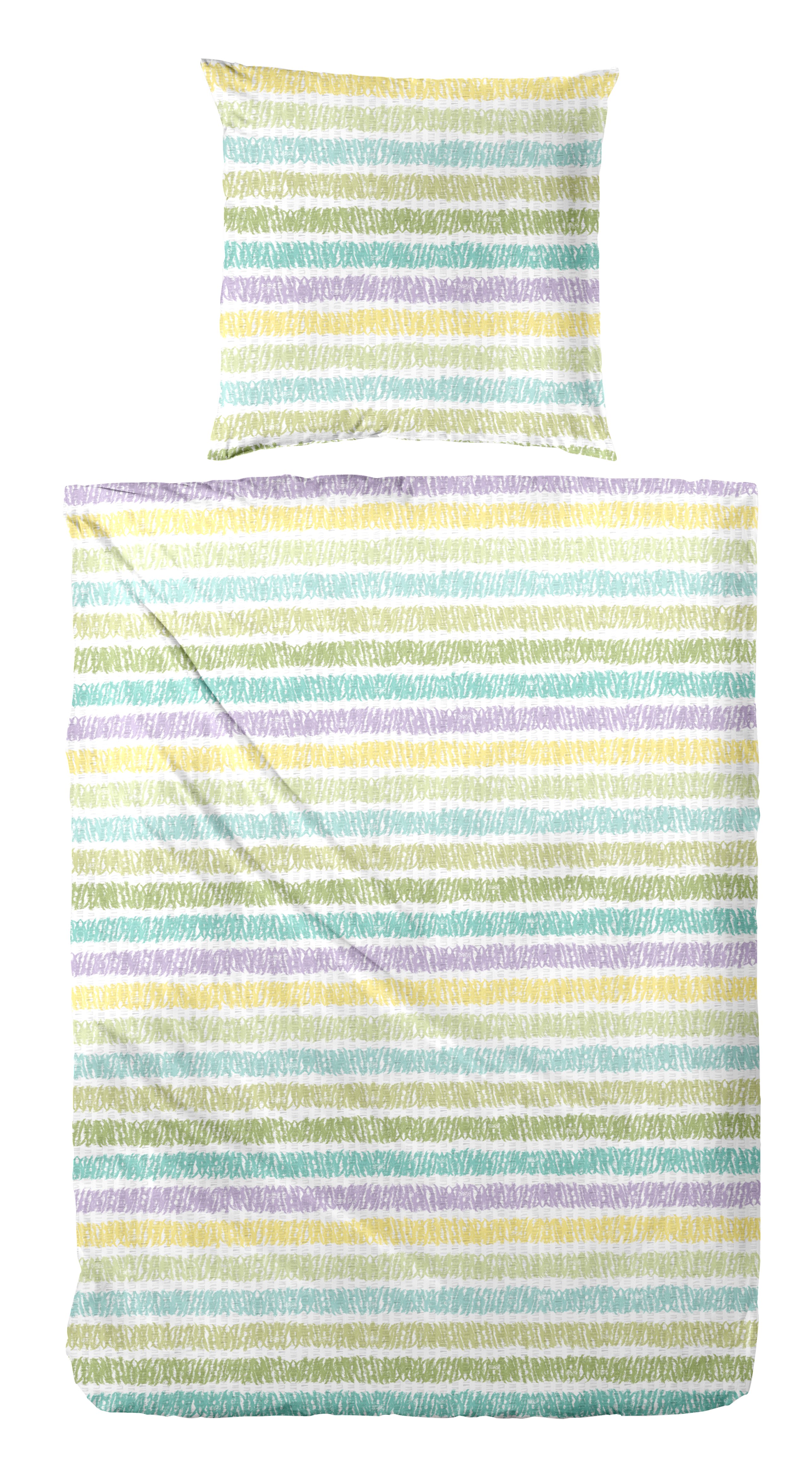 Biancheria da letto in seersucker di cotone multicolore