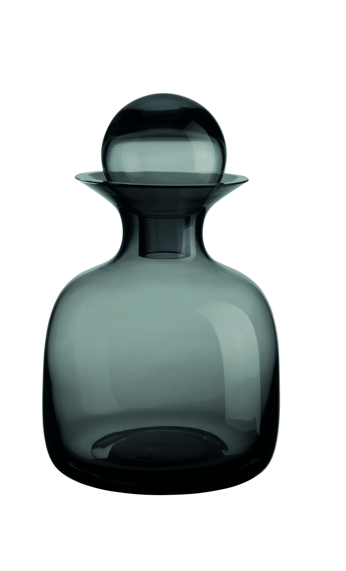 Caraffa piccola in vetro lucido grigio Sarabi