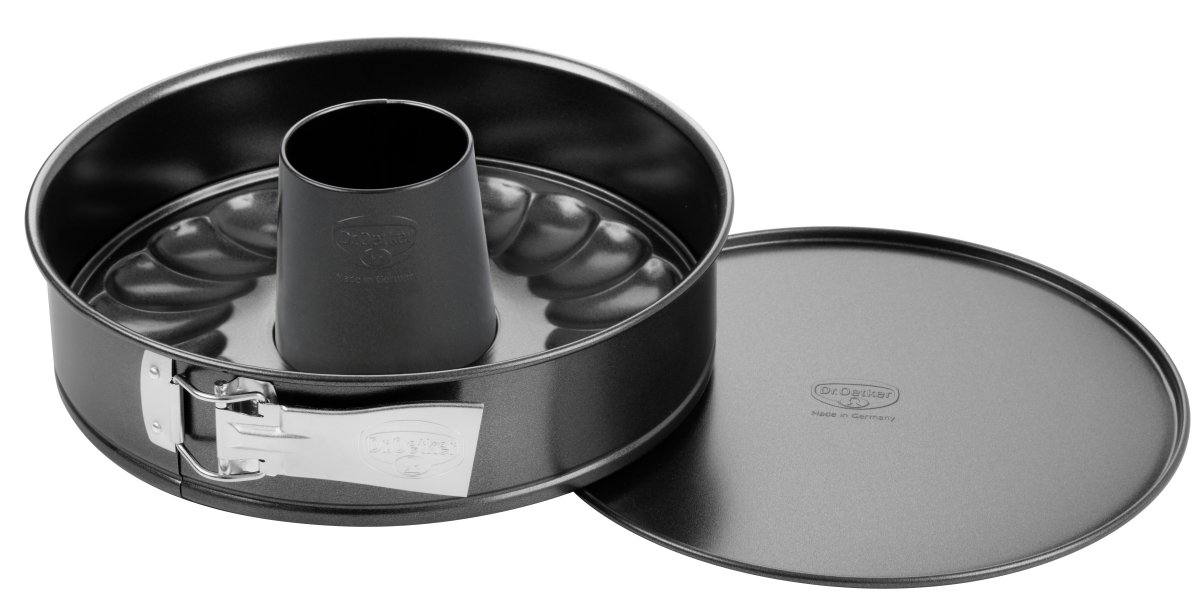 Teglia a forma di molla con base piatta e tubolare Baking Joy Classic nera