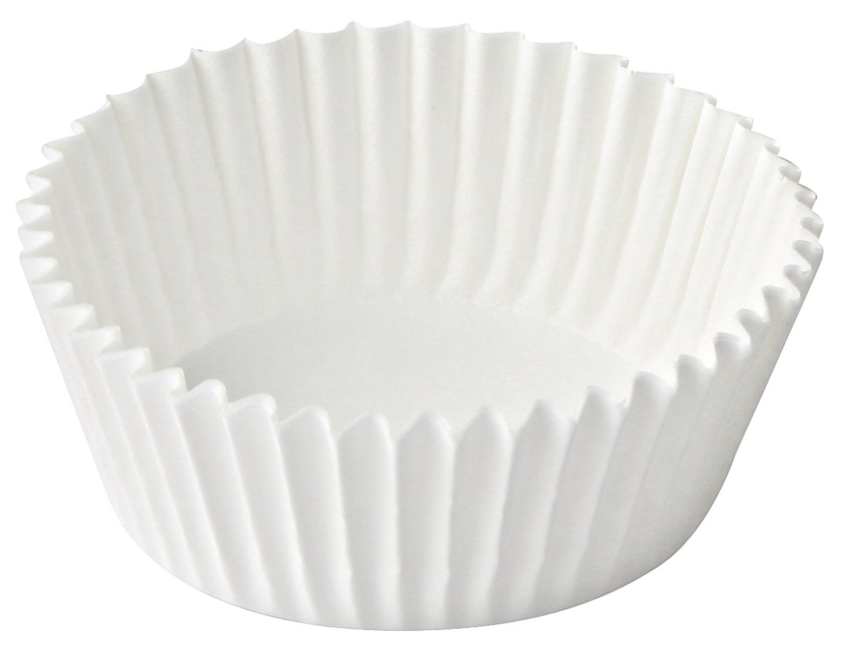 Papierbackförmchen weiß, 180 St.  weiß Papier