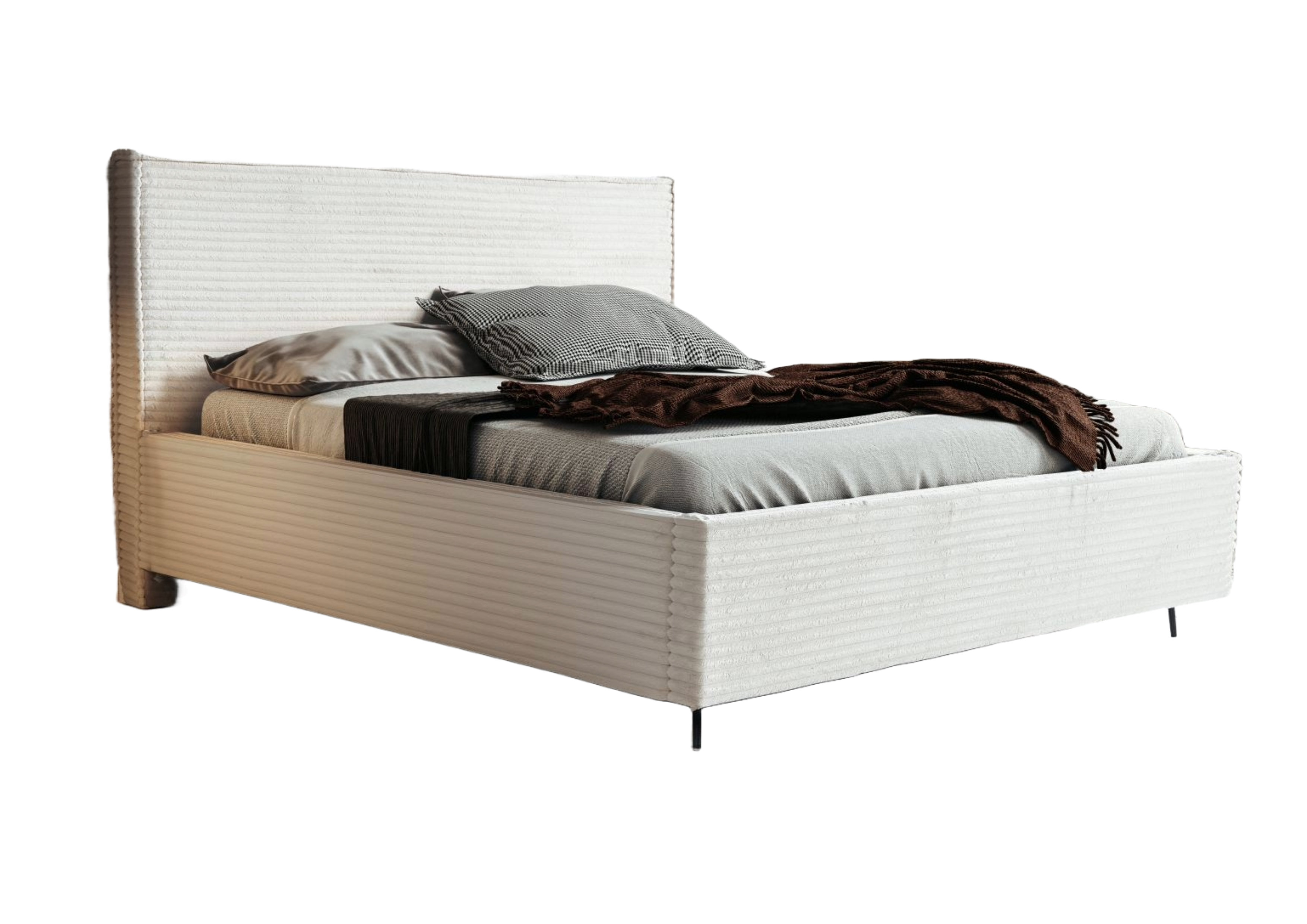 Polsterbett Ole Stoff beige