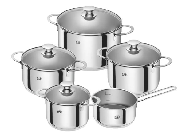 Set di pentole in metallo argento Ballarini 130