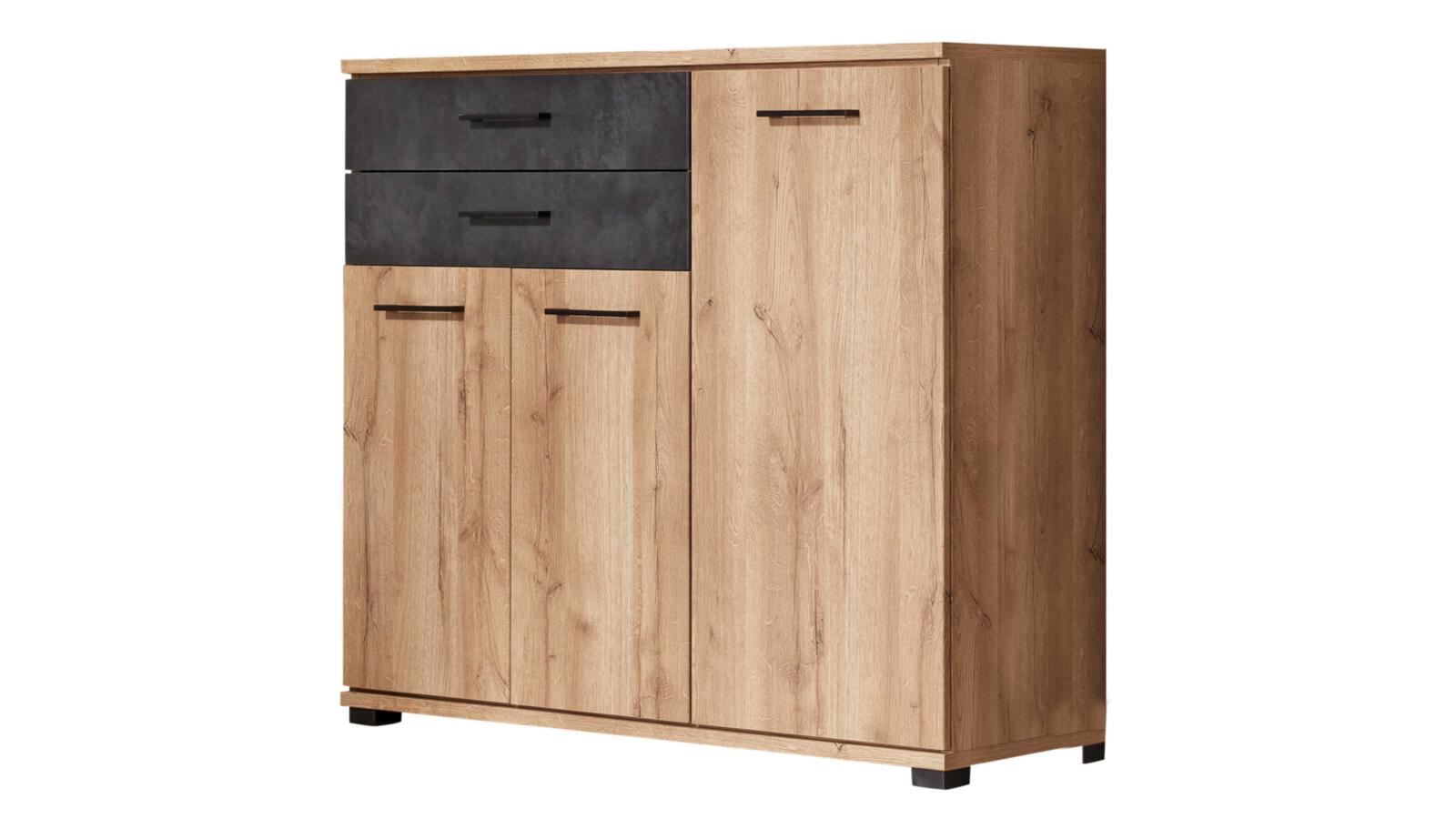 Kommode Interliving 1701 Eiche anthrazit