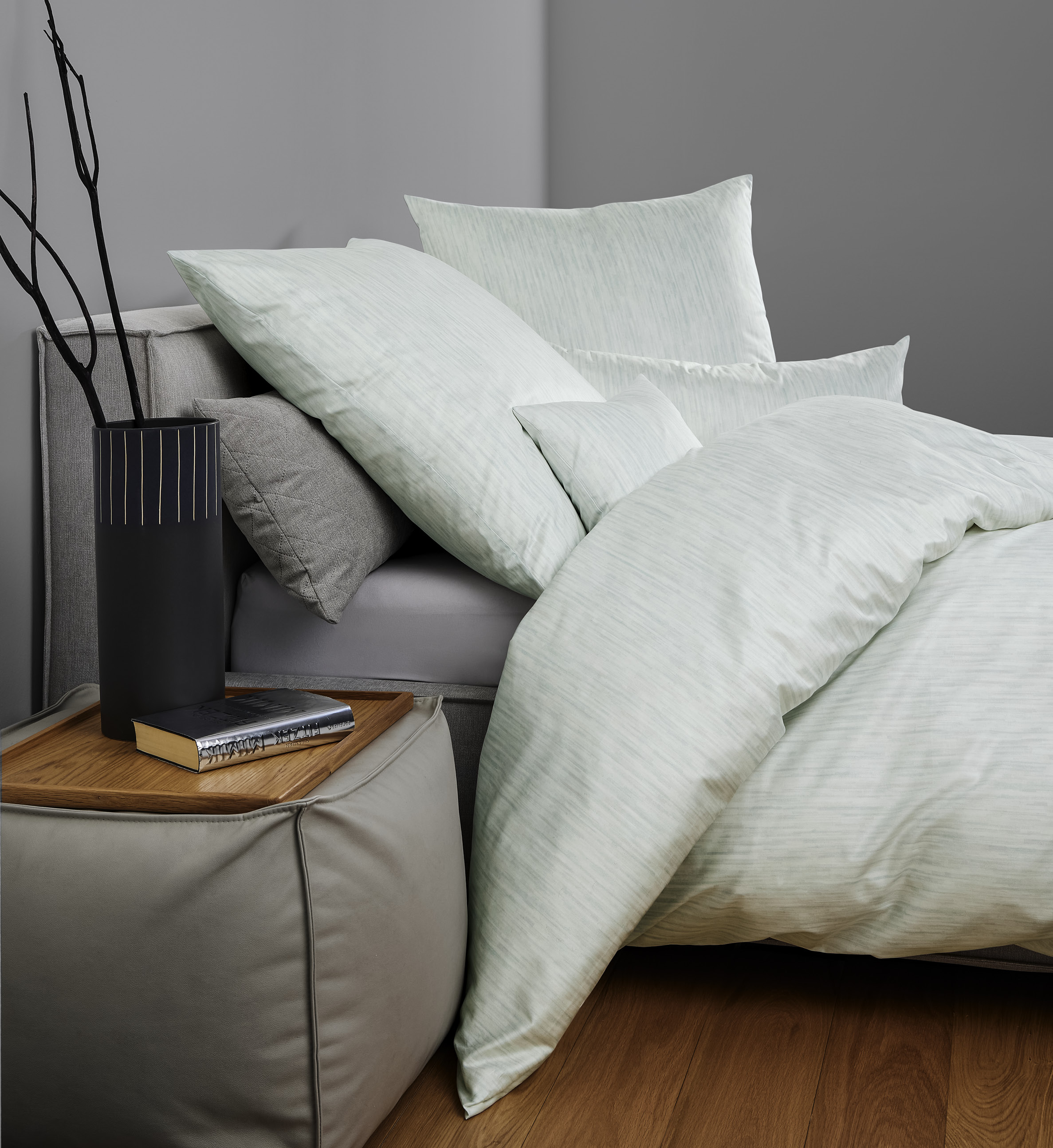 Biancheria da letto MILANO verde salvia textil