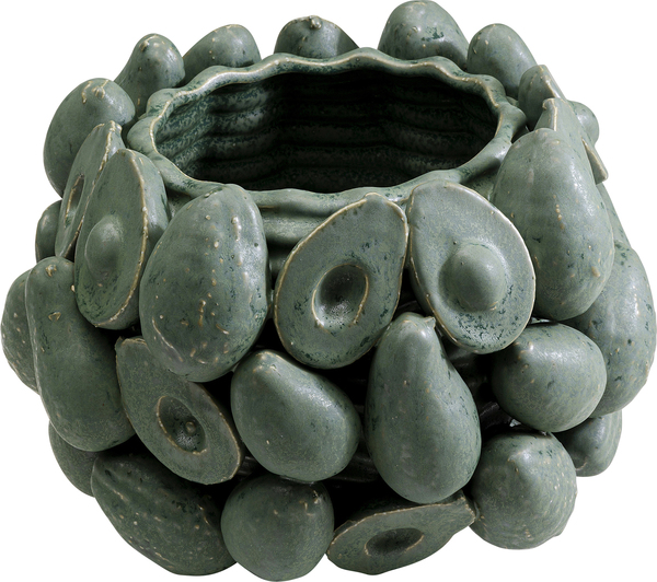 Vase Avocados grün Steinzeug
