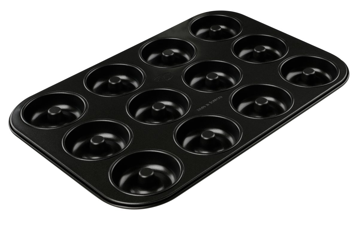 Donutform, 12er Tradition schwarz Blech