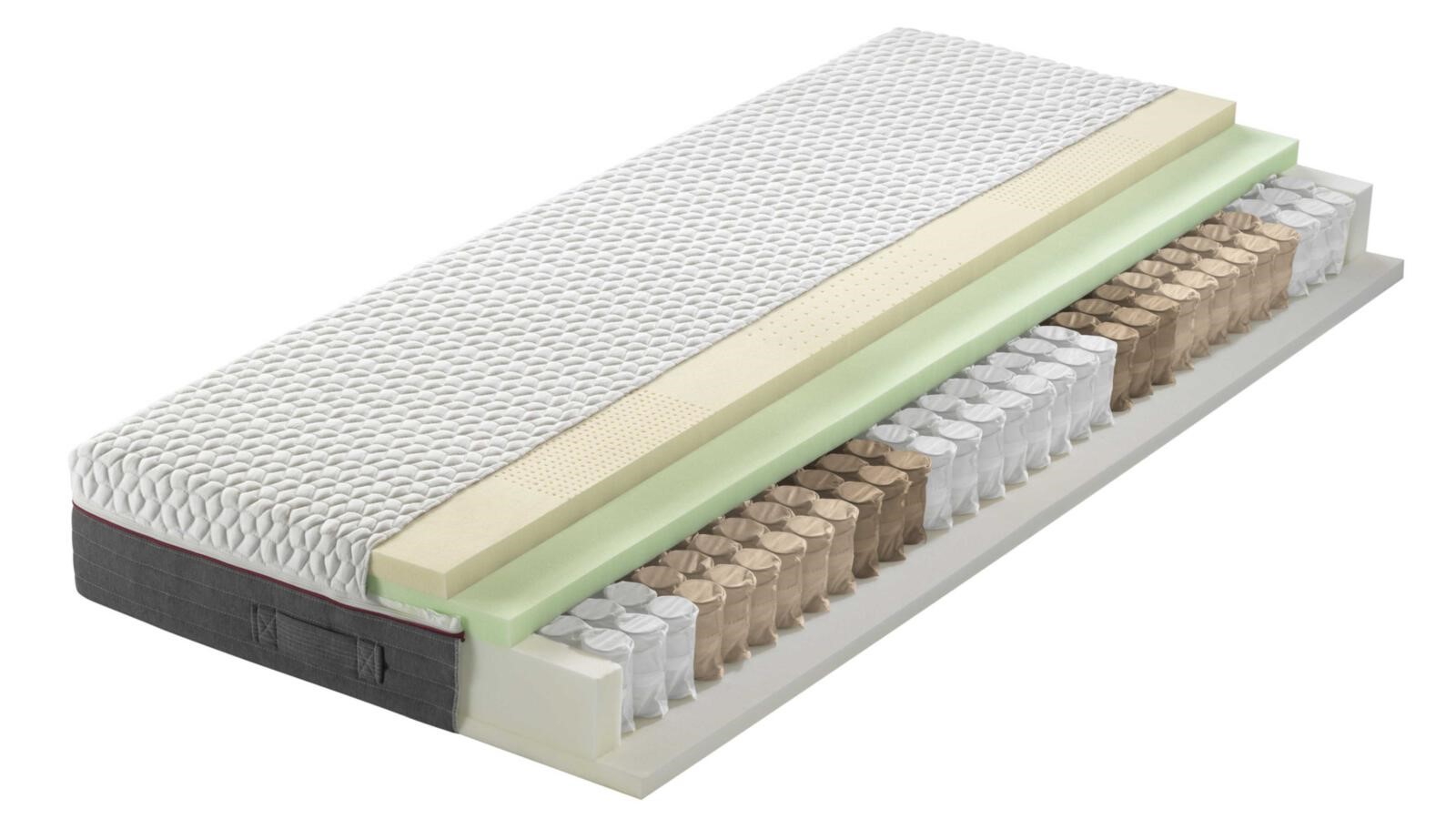 Materasso Interliving 1923 bianco grigio con anima a molle insacchettate