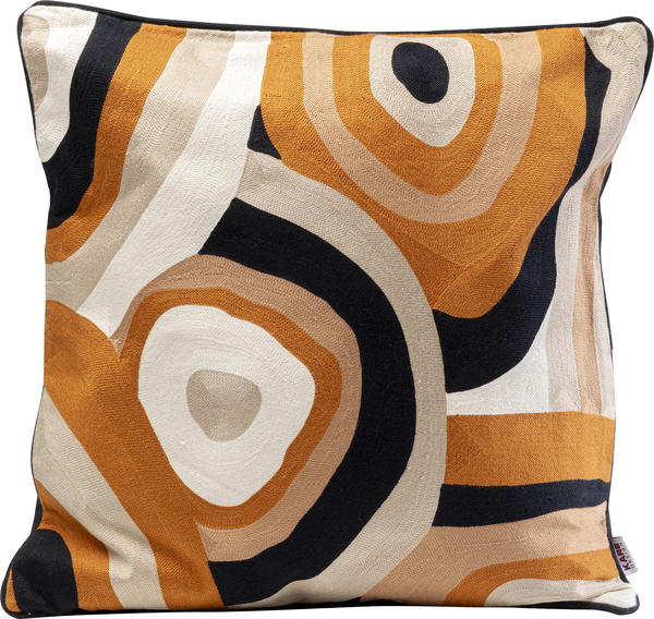 Kissen Kalamata braun mehrfarbig Baumwolle Polyester