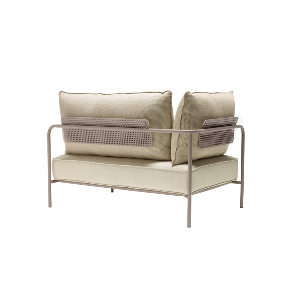 Outdoor Loungesessel Flap beige Stoff Stahl
