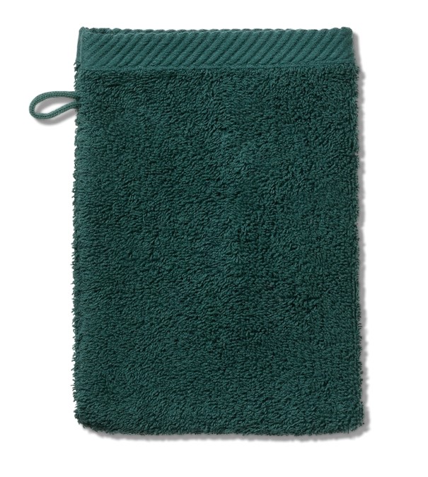 Guanto da lavaggio Ladessa verde alpino 100% cotone