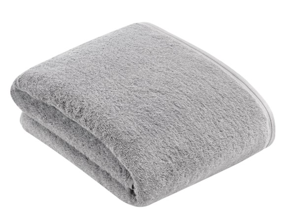 Badetuch Vegan Life grau Frottee