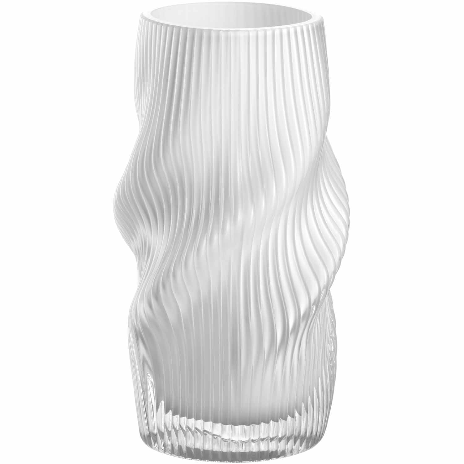 Vase Verdi weiß Kalk-Natron-Glas