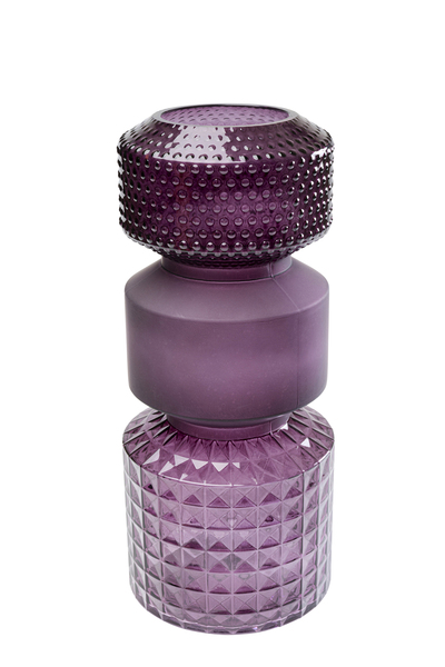 Meraviglioso vaso in vetro rosa violetto