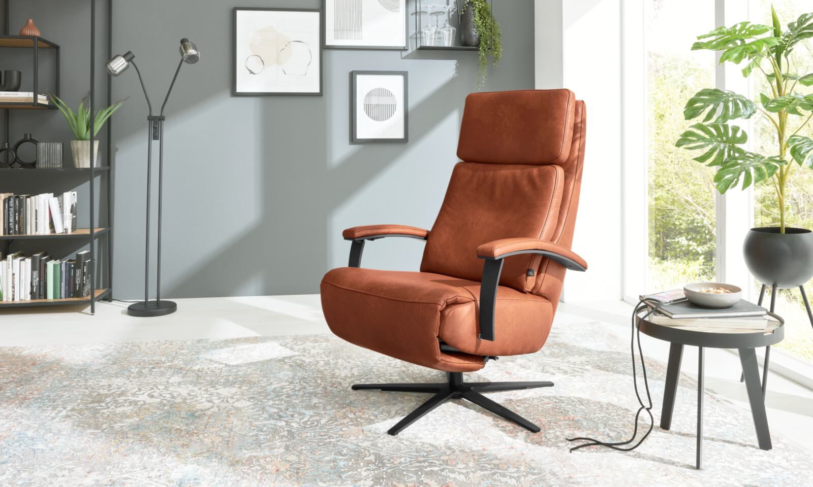 Recliner Interliving 4541 pelle cognac