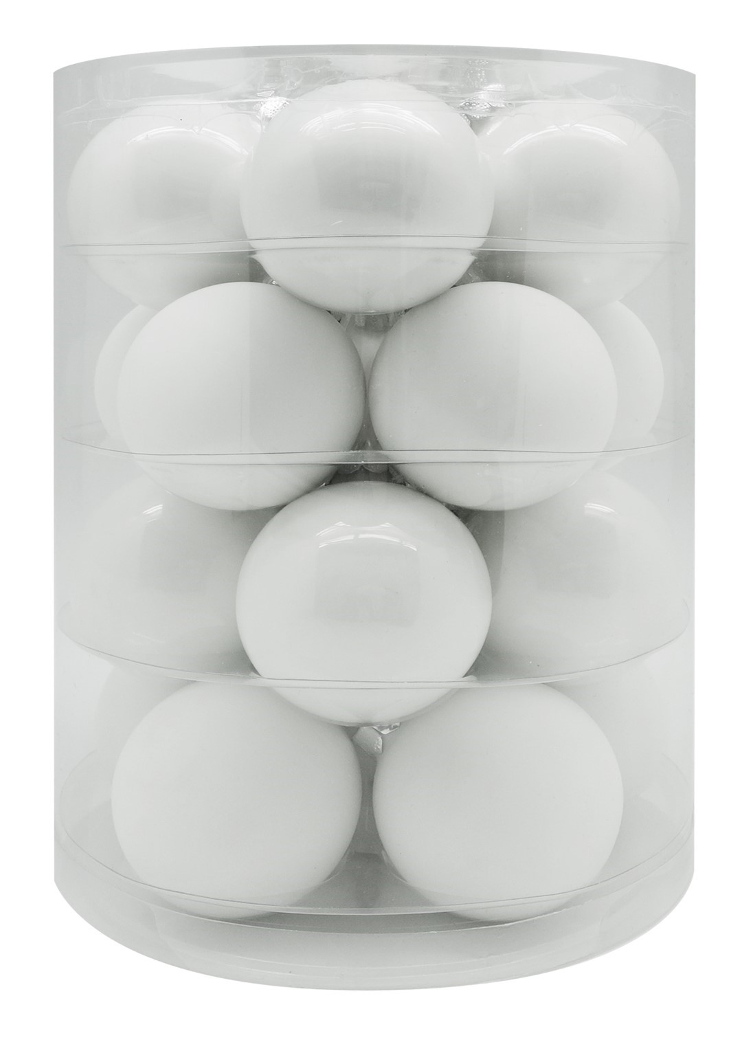 Weihnachtskugelset Pure White weiß Glas