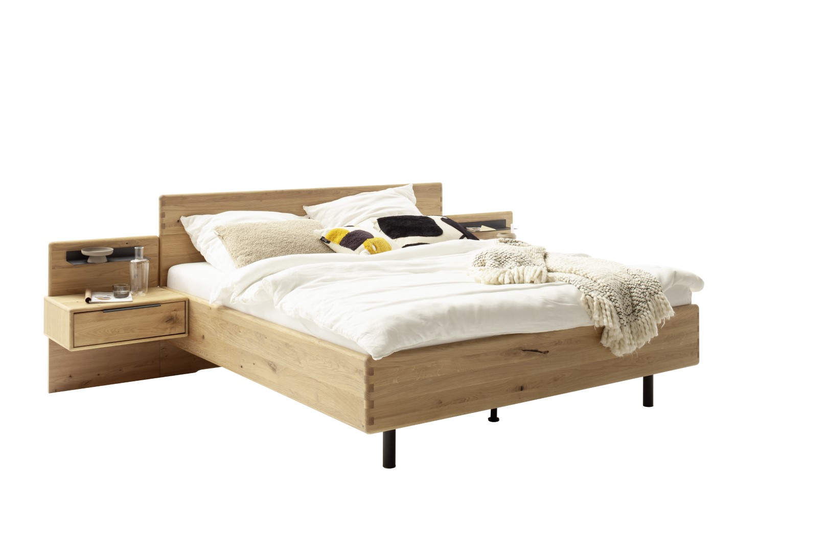 Letto matrimoniale Kufstein in rovere marrone