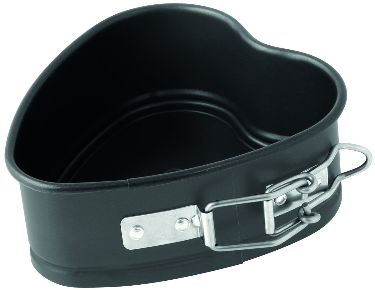 Herz-Springförmchen Back-Freude Mini schwarz Blech