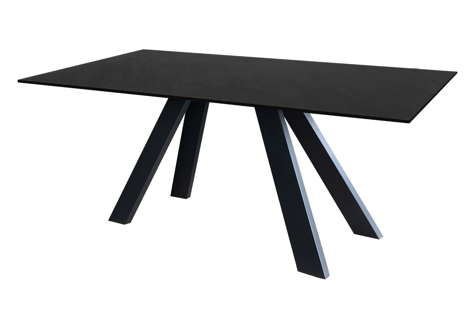 Tavolo Interliving 5122 metallo nero vetro