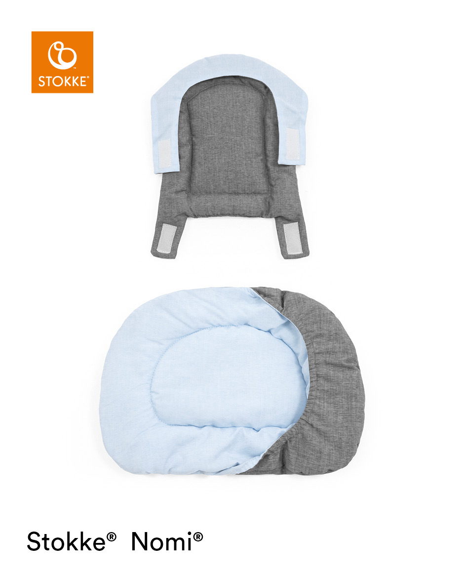 Kissen Nomi blau grau Stoff