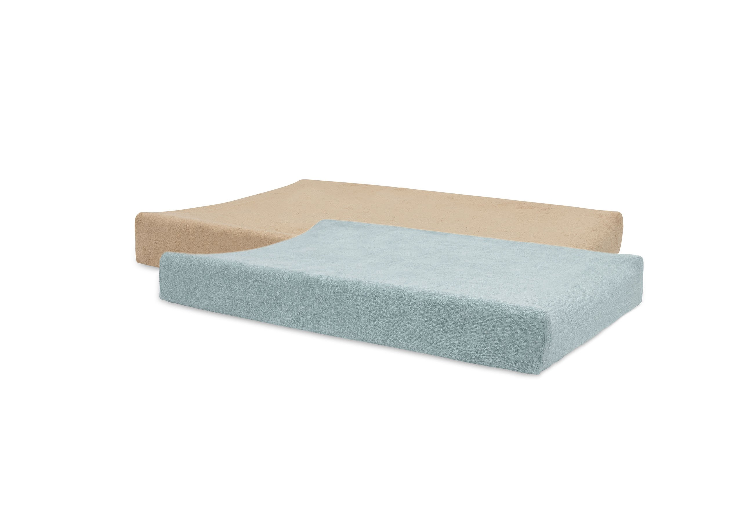 Wickelauflagenbezug Basics grün braun Baumwolle Polyester