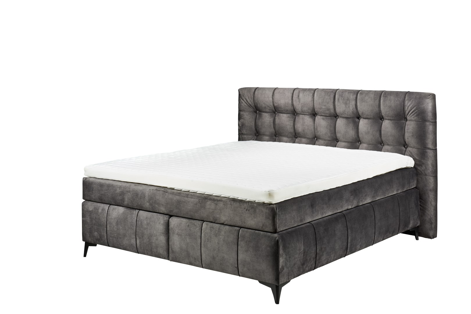 Box spring letto Oregon 8 tessuto espresso