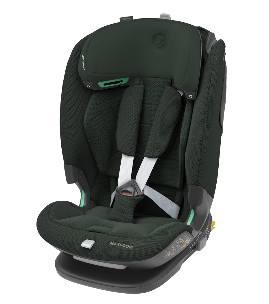 Seggiolino auto Titan Pro i-Size verde poliestere plastica metallo