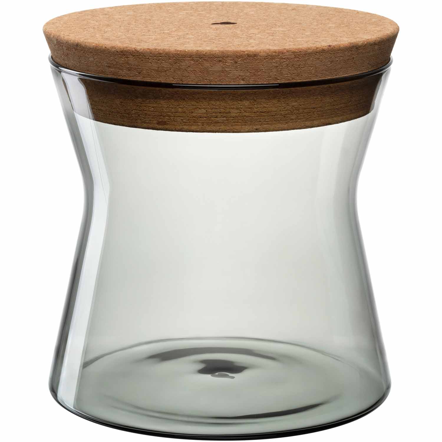 Vorratsdose Forma X grau beige Borosilikat Kork