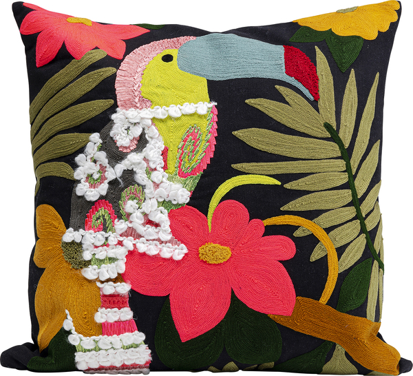 Kissen Tropical Meehrfarbig Baumwolle Polyester Wolle