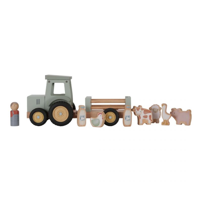 Bauerntraktor Little Farm mehrfarbig Holz