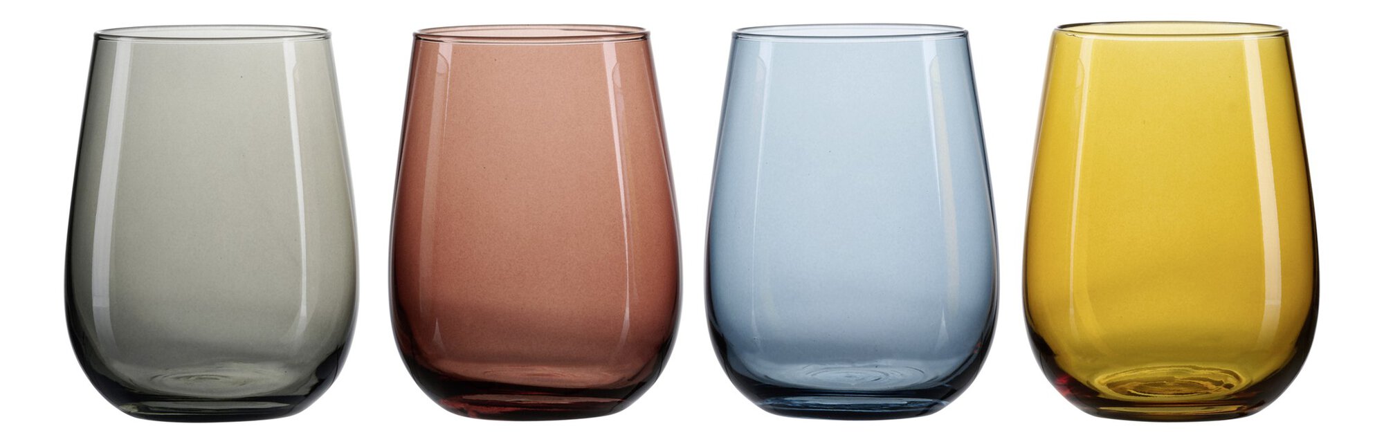 Trinkgläser Palermo rot blau grau orange Glas