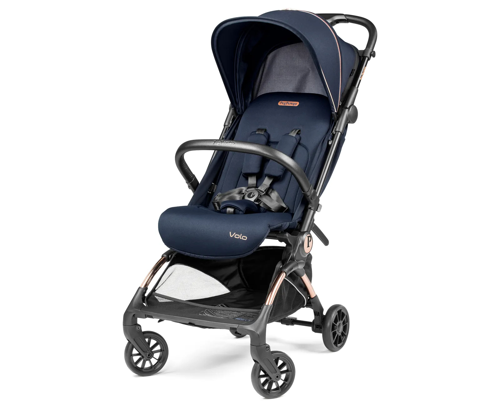 Carrozzina Volo blu poliestere alluminio plastica