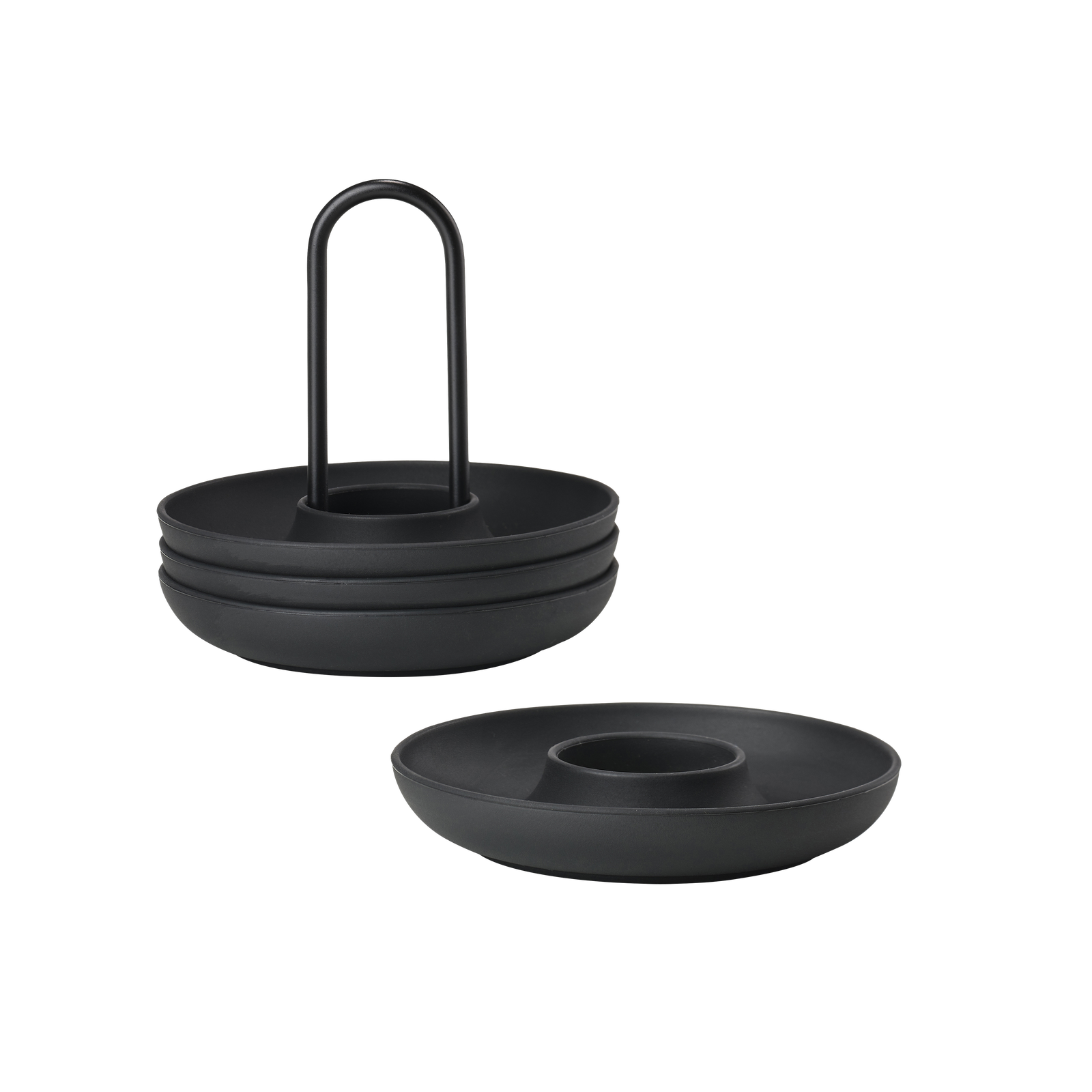 Portauovo singolo in silicone nero