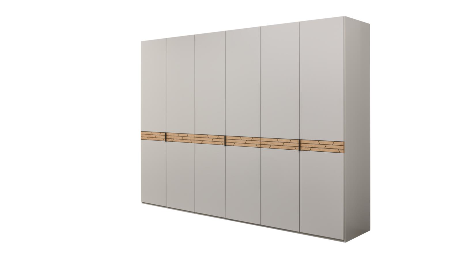 Drehtürenschrank Interliving 1030 Eiche lichtgrau