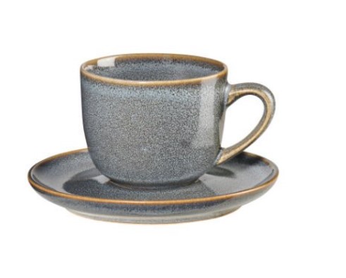 Espressotasse mit Unterer Saisons blau Steinzeug