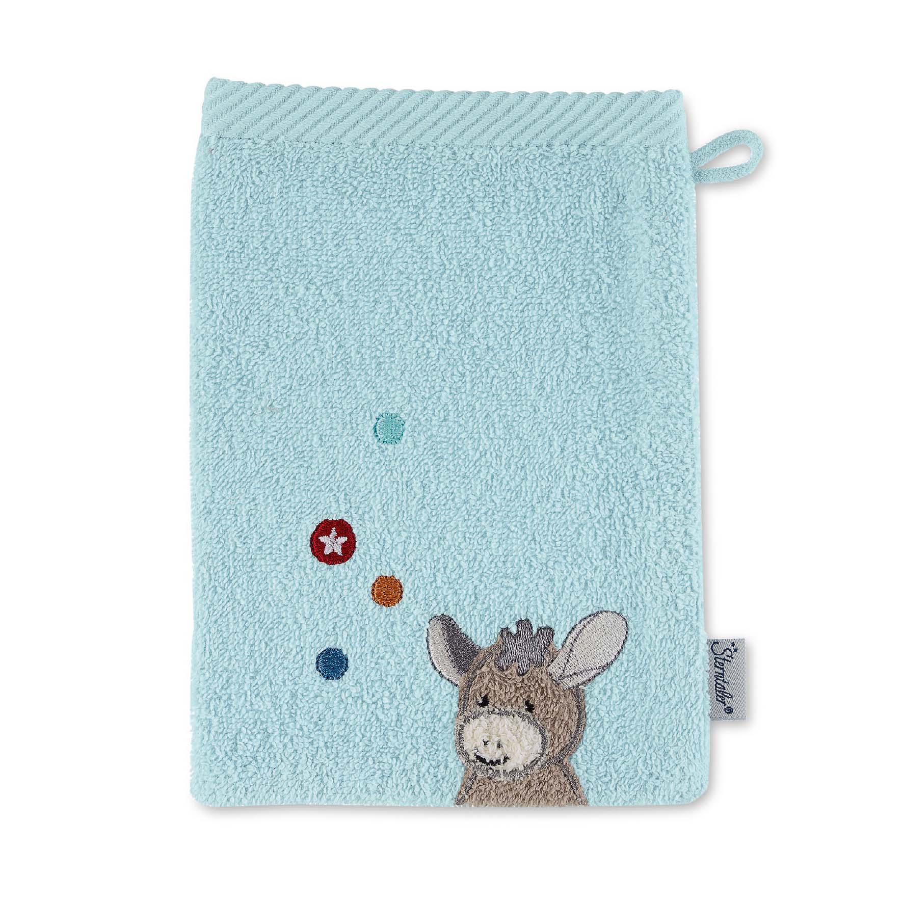 Waschhandschuh mittelblau Unisex