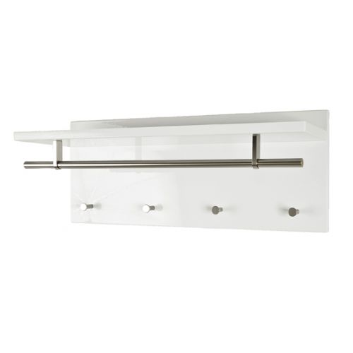 Wandgarderobe Pablo weiß MDF Metall