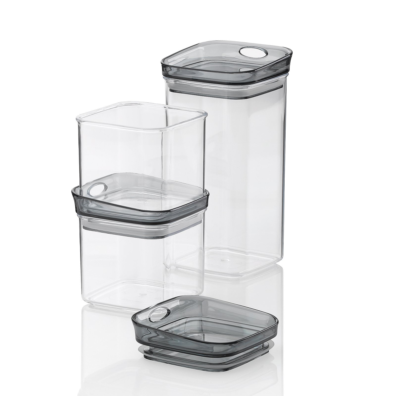 Barattolo JULE trasparente L21/H21/D1,5 cm MS plastica