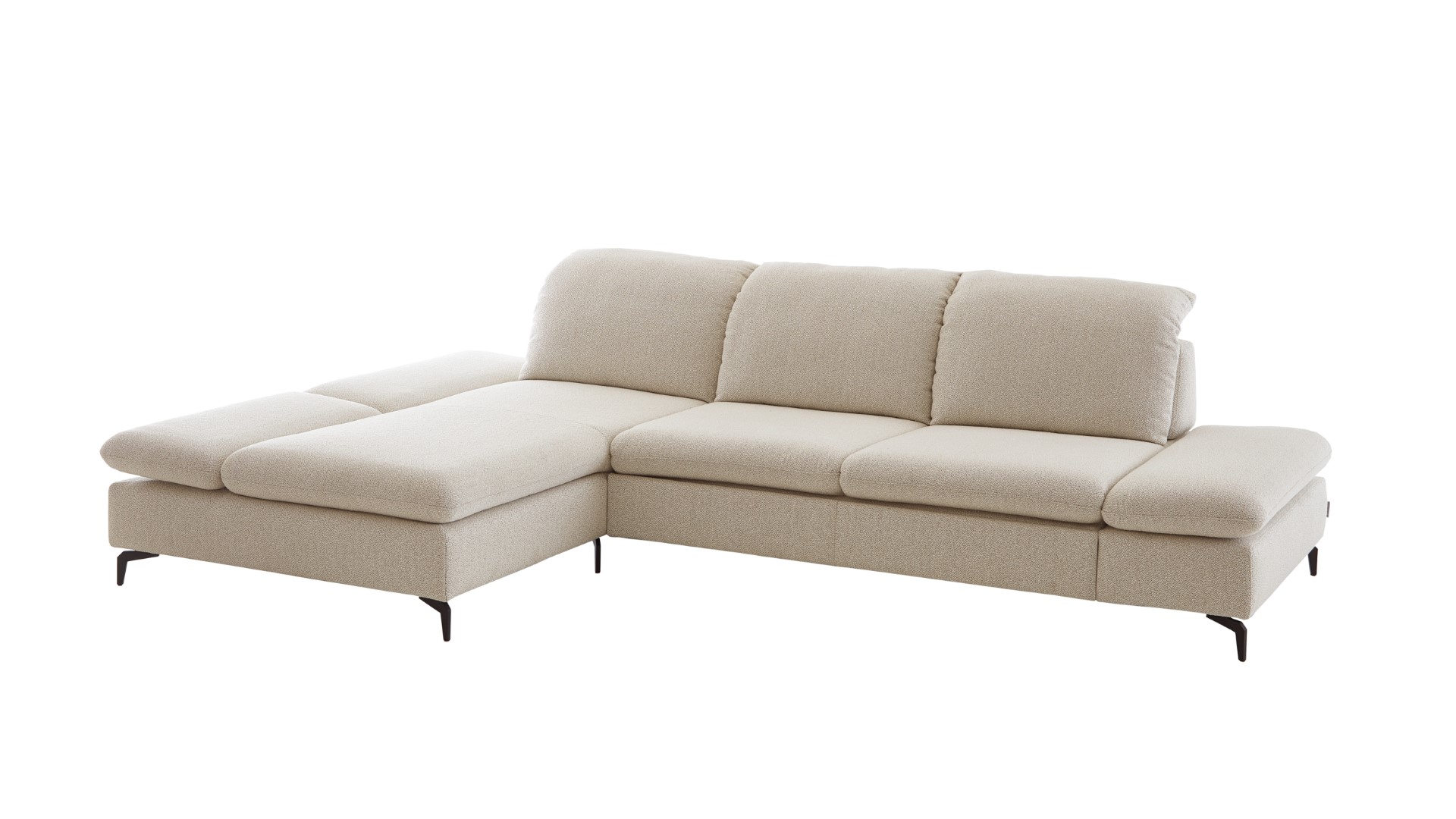 Divano angolare 15281 Select Venus Plus tessuto avorio