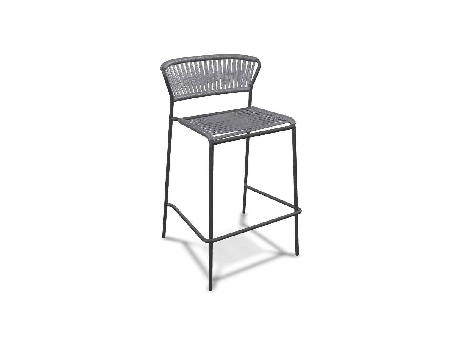 Outdoor Barstuhl LisaClub grau PVC Stahl