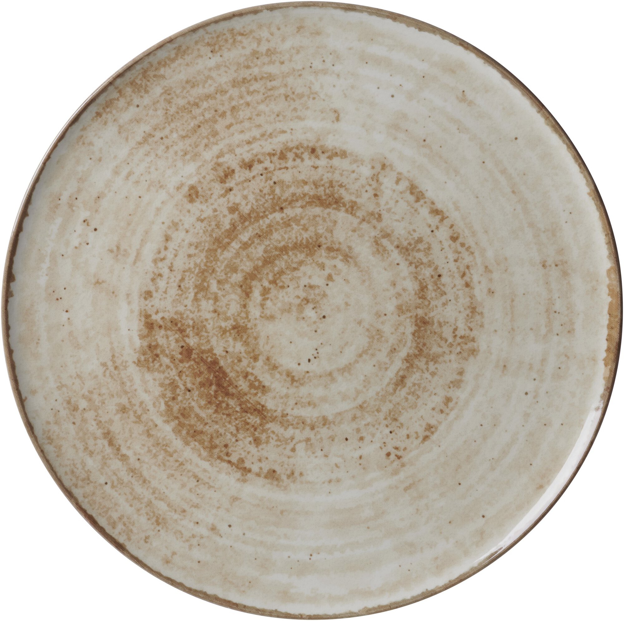 Pizzateller STANDARD Braun|Beige Porzellan
