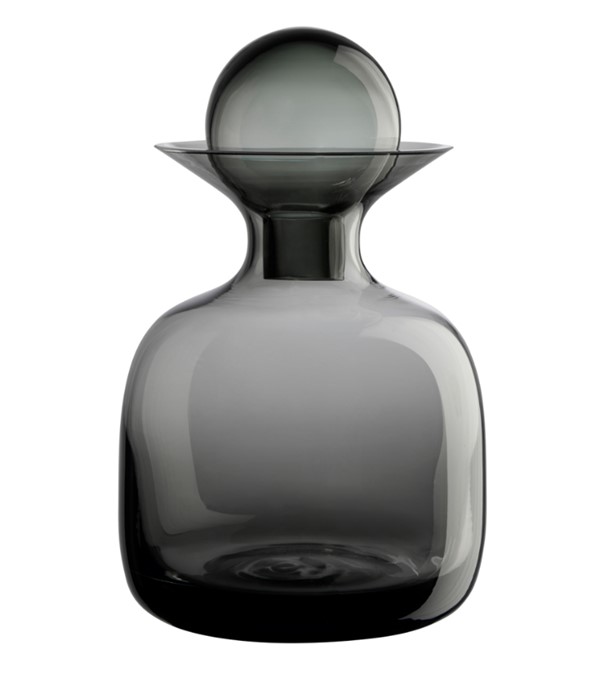 Karaffe klein Sarabi grau glänzend Glas