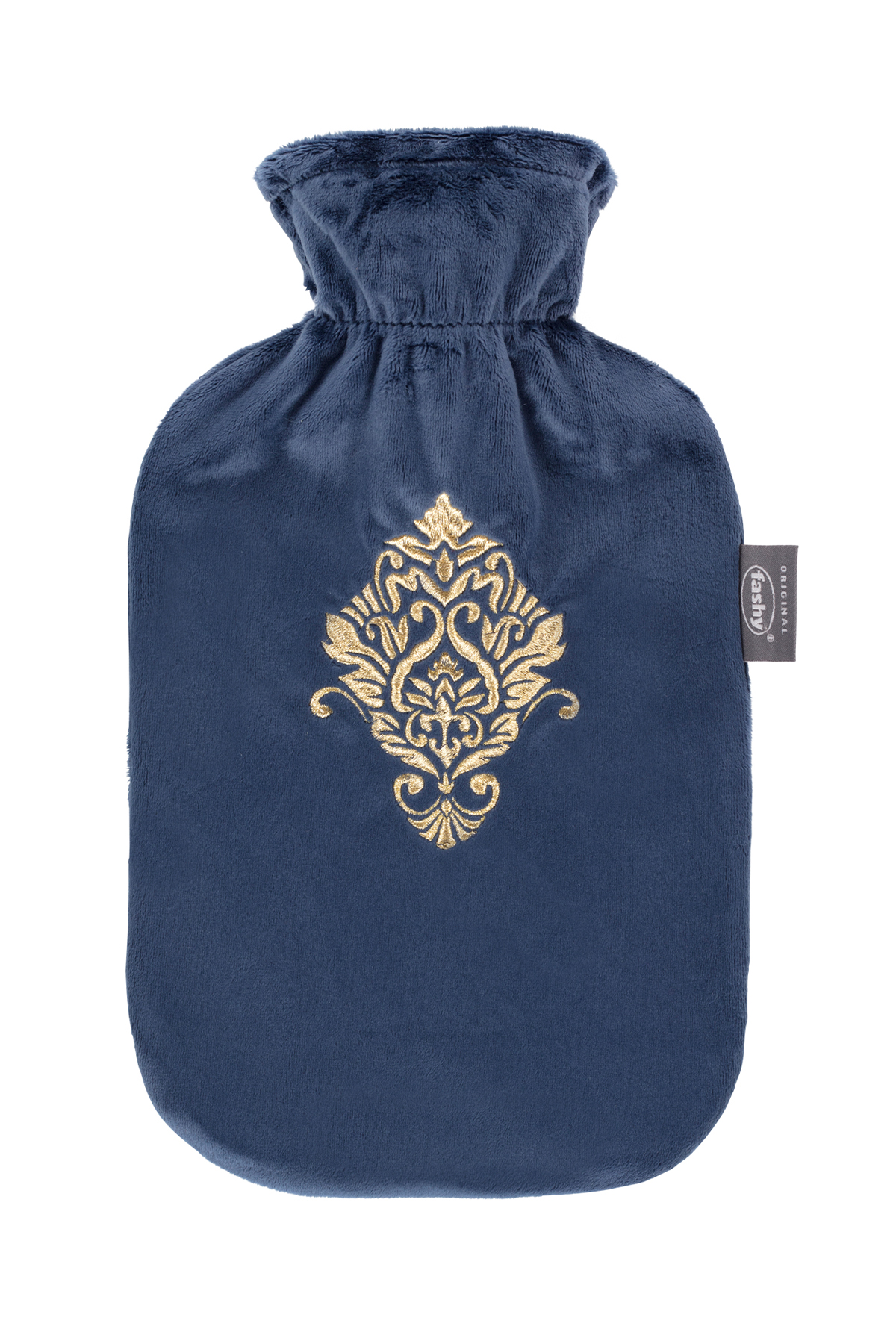 Wärmflasche mit Bezug Fashy blau Polyester
