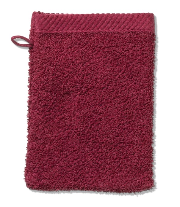 Guanto di lavaggio Ladessa rosso lampone 100% cotone