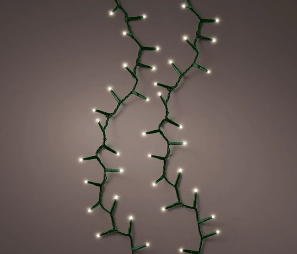 LED Lichterkette Compact Beleuchtung grün/warmes weiß PVC