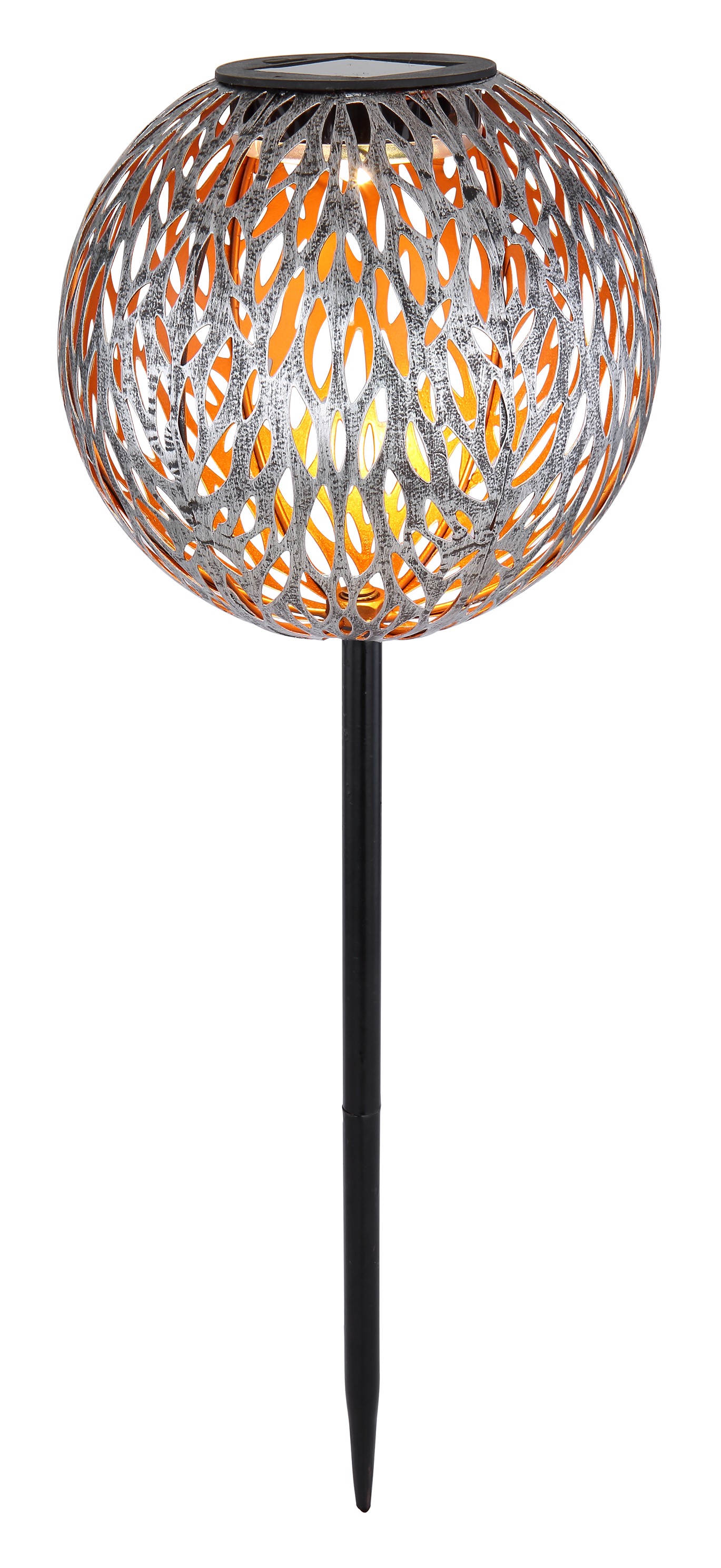 Solarleuchte Metall 1XLED silbergrau