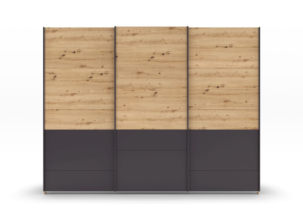 Schwebetürenschrank Bilbao-Extra Eiche Holzwerkstoff