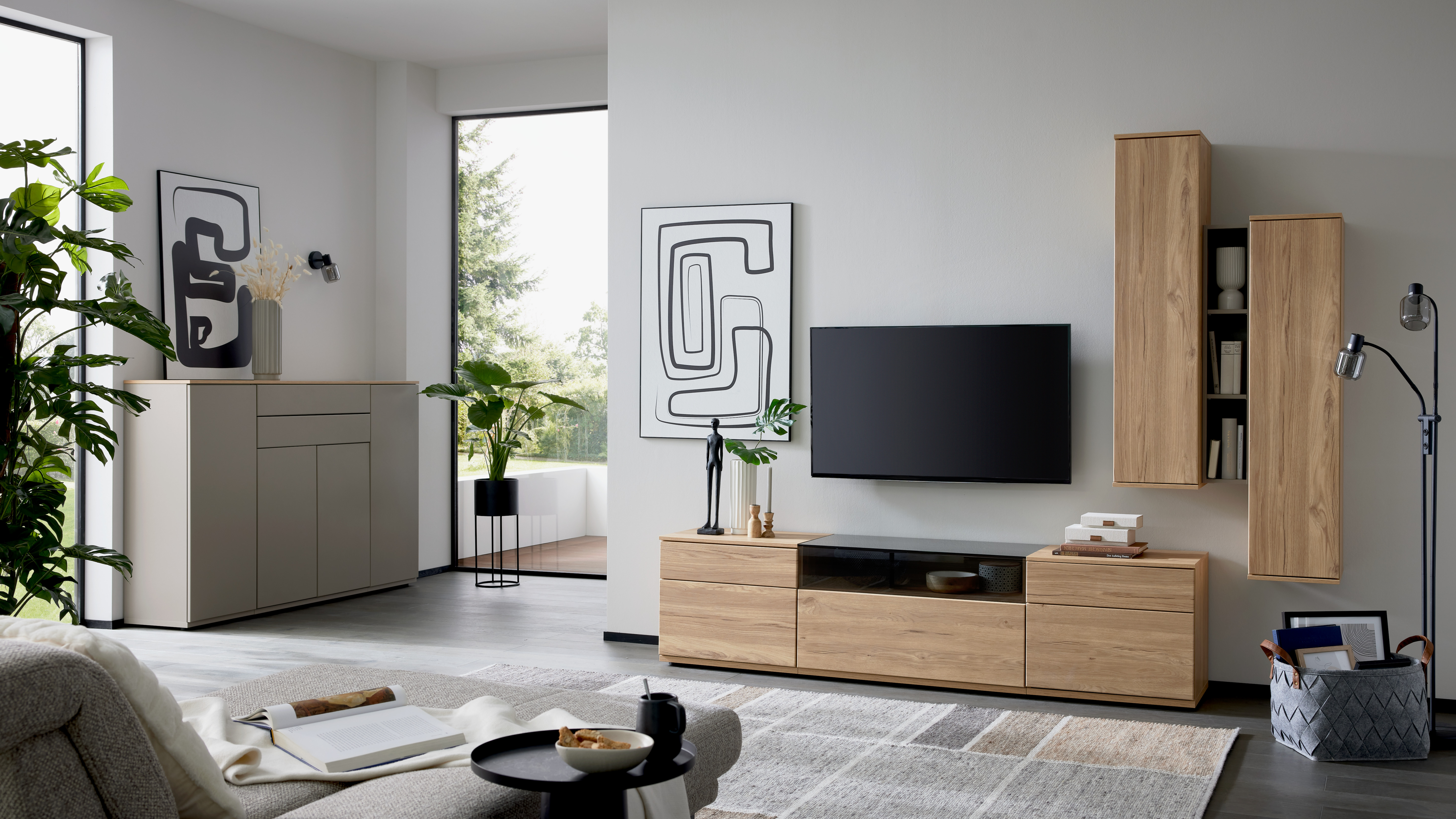 Pensili Interliving 2031 in rovere crepato marrone